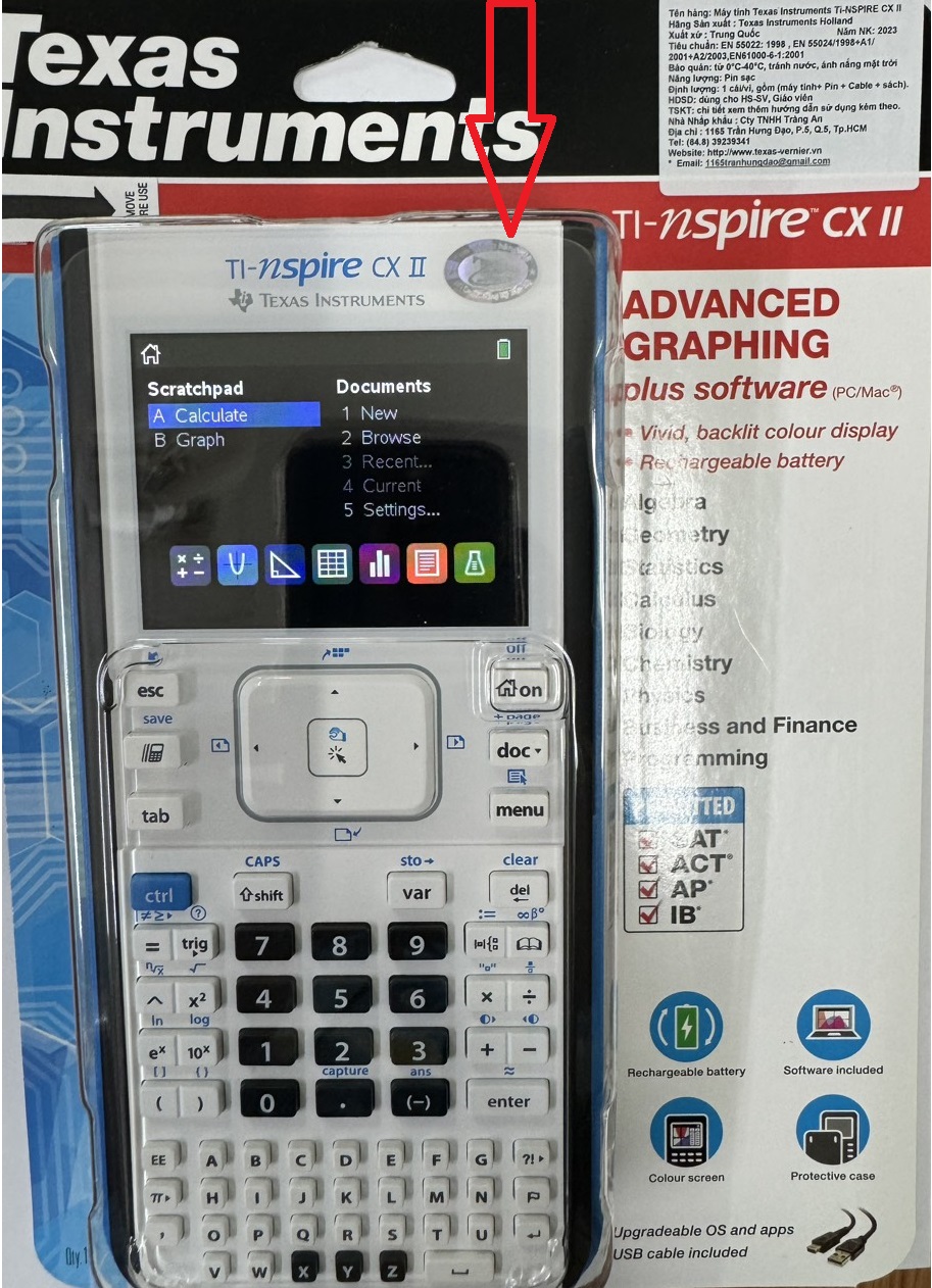 Texas Instruments TI-Nspire CXII ; Máy tính Khoa học Vẽ đồ thị Texas Instruments TI-Nspire CX II Graphing Calculator  /CÒN HÀNG 
